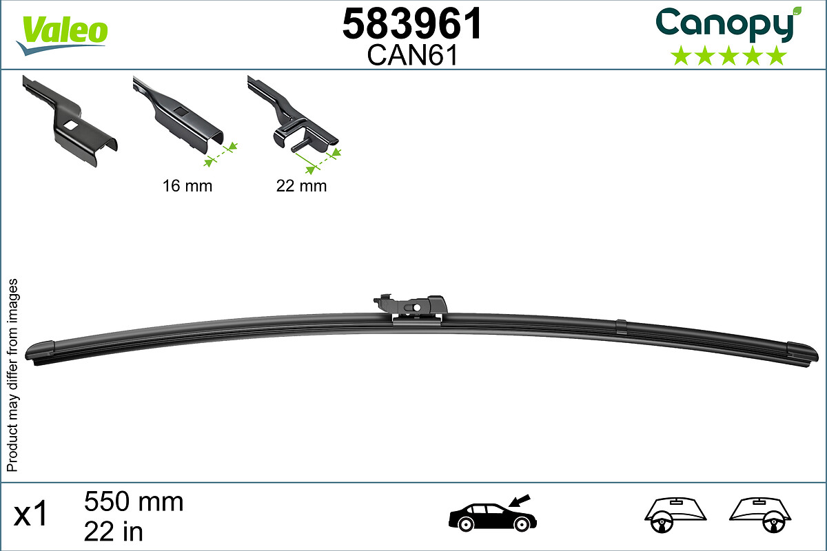 VALEO CANOPY Ablaktörlő lapát 583961_VALEO